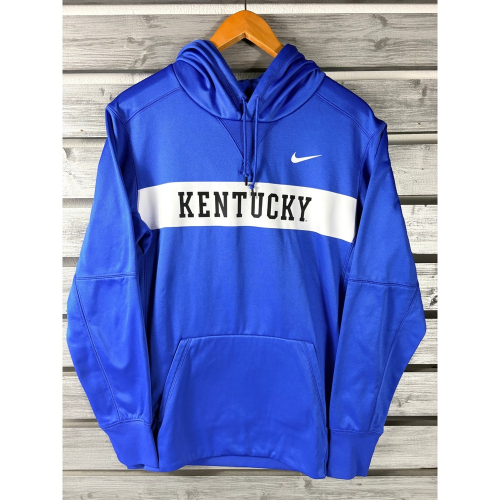 Nike Kentucky Wildcats Hoodie Mens Small Blue Therma-FIT Sweatshirt MINT